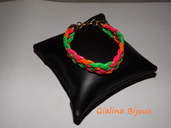 Bracelet fantaisie synthétique multicolore